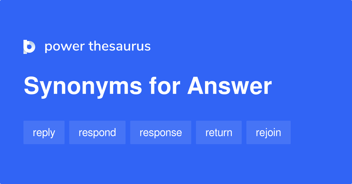 answer thesaurus