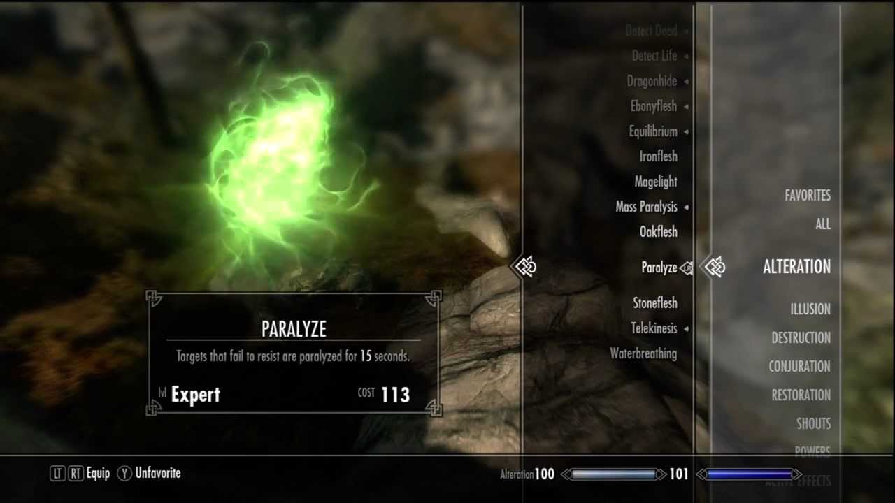 alteration skyrim spells