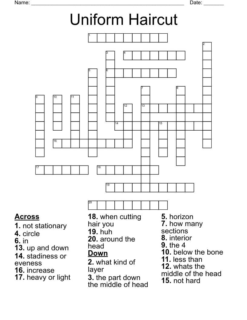 not uniform crossword clue