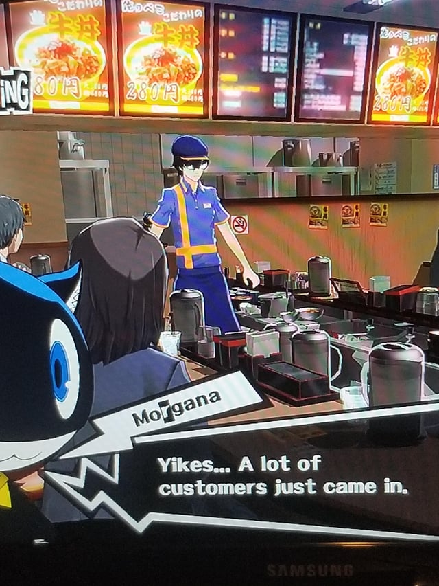 persona 5 how to work at beef bowl