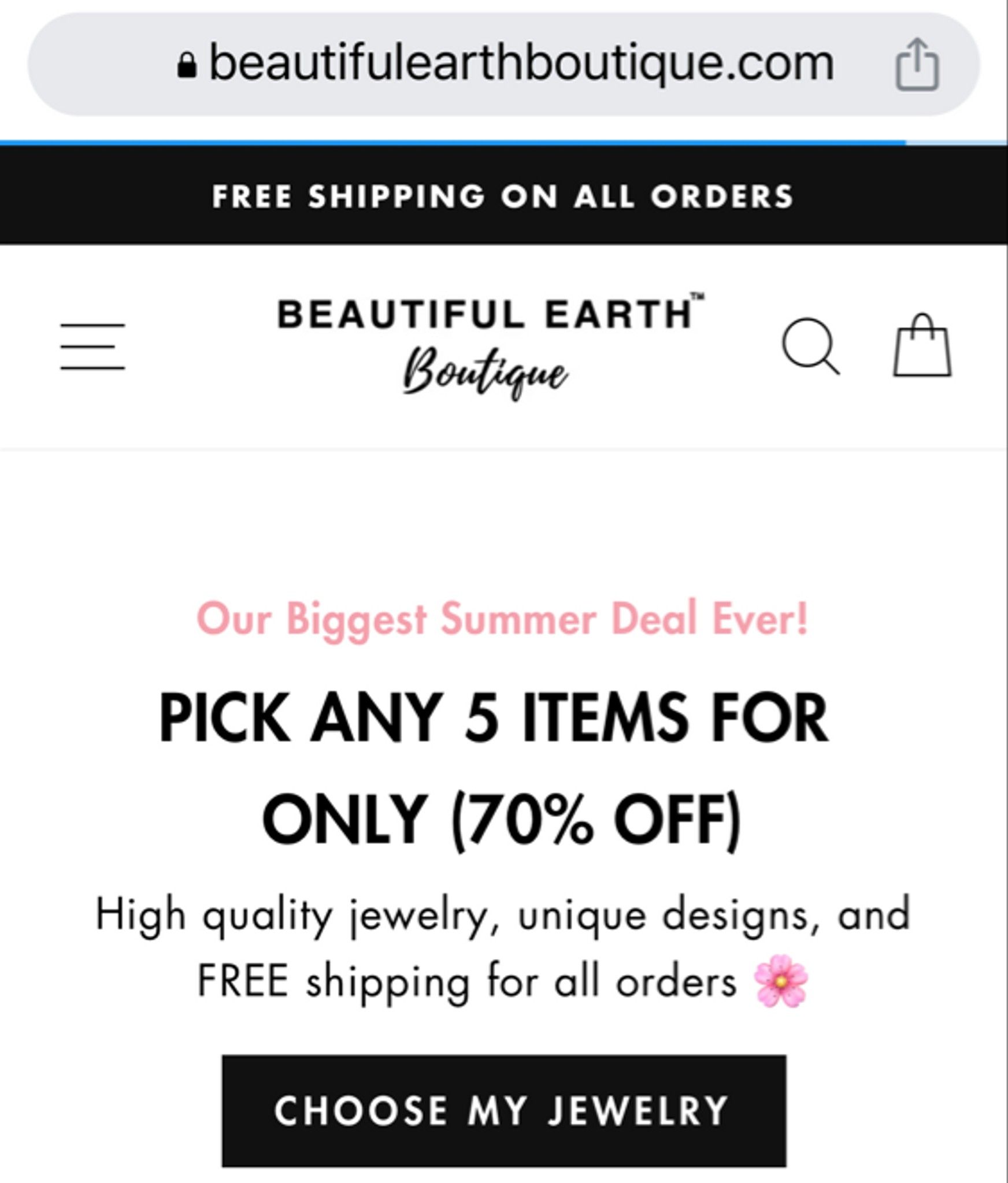 beautiful earth boutique discount code