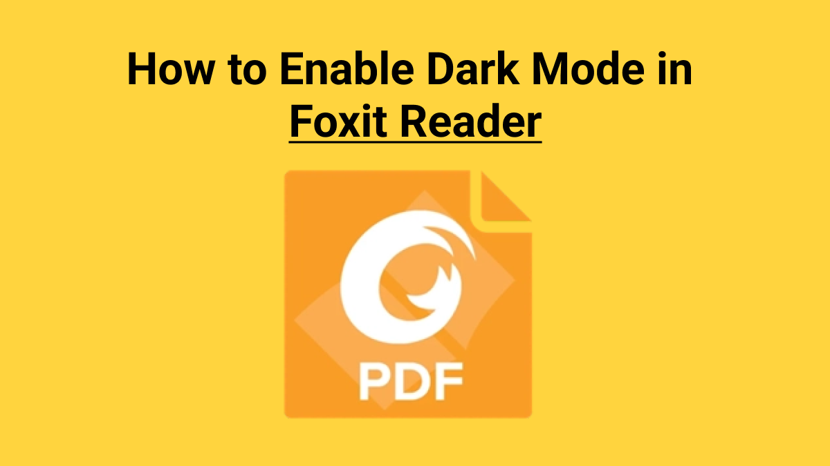 foxit reader night mode