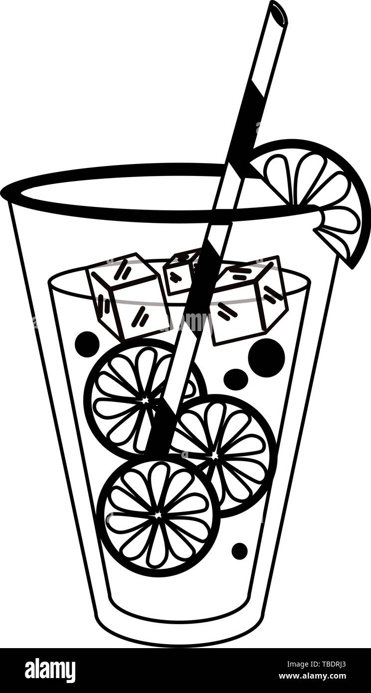 lemonade clipart black and white