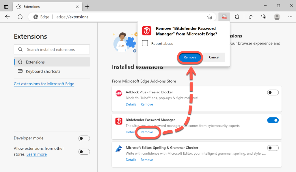 remove bitdefender endpoint security without password