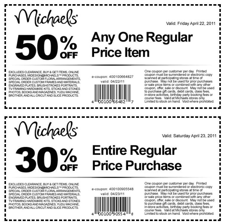 michaels coupons canada