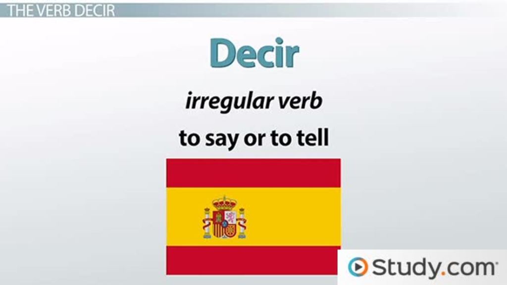 conjugate the verb decir