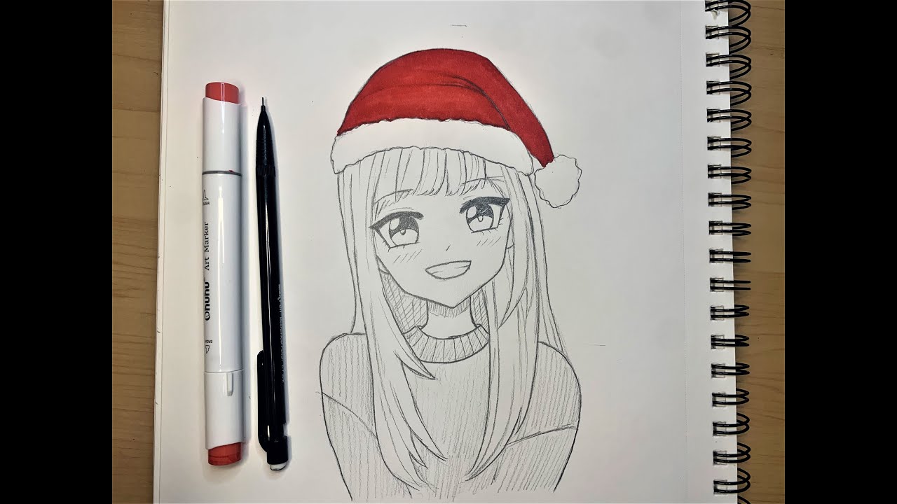 christmas anime drawings