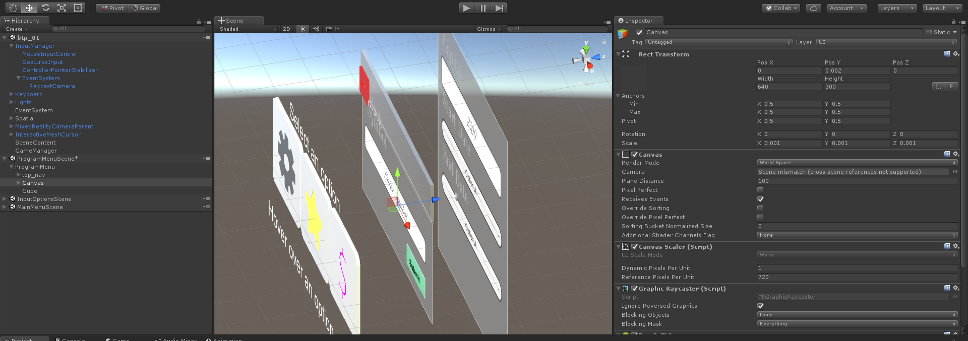 unity multiple canvas in scene