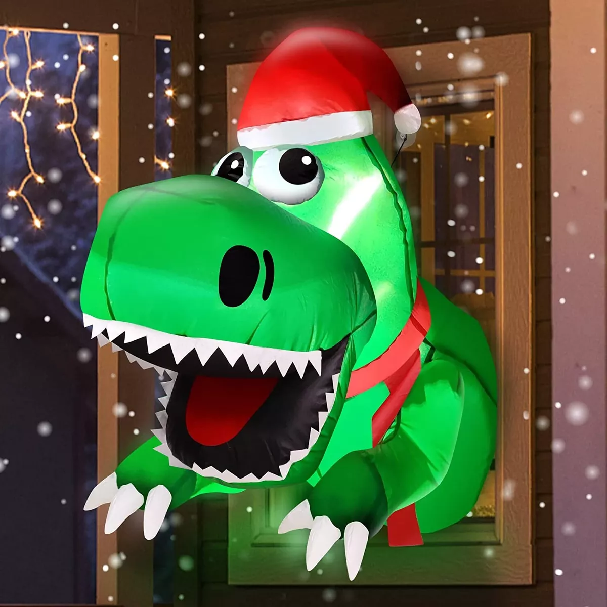 christmas dinosaur inflatable