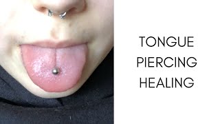 stages of tongue piercing healing