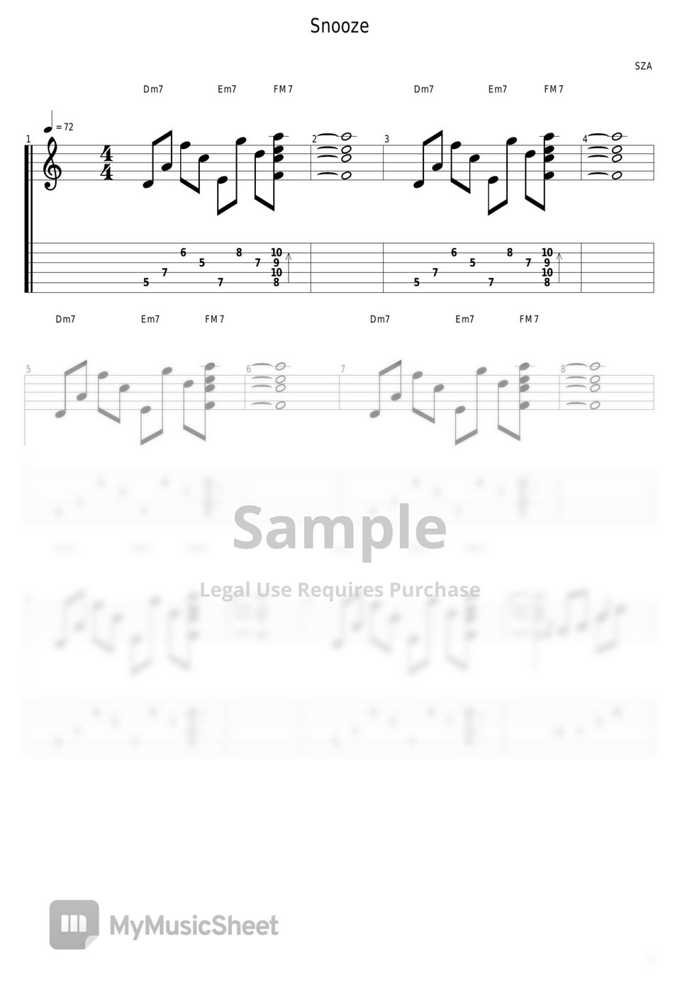 sza guitar chords