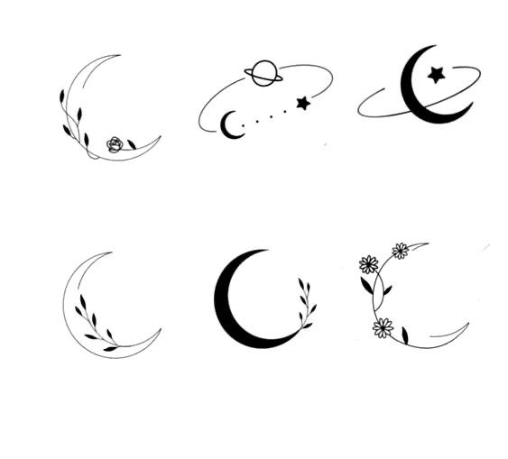 diseño luna tattoo