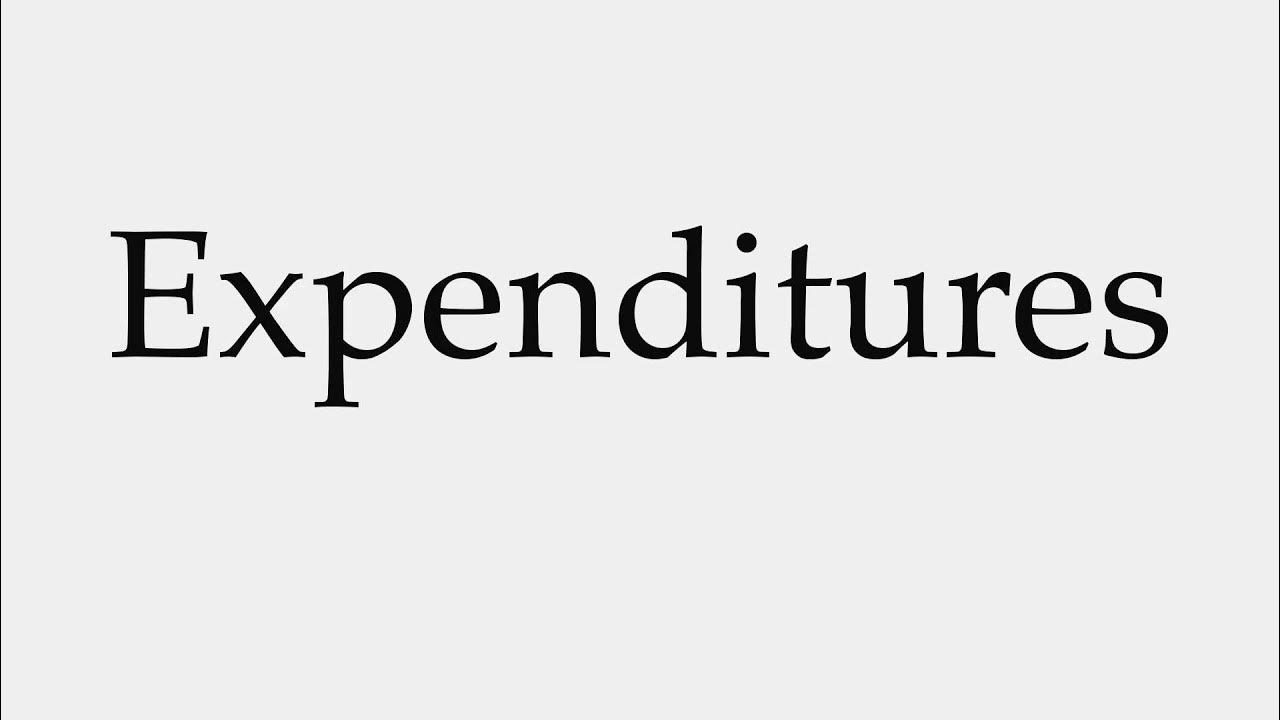 expenditure pronunciation