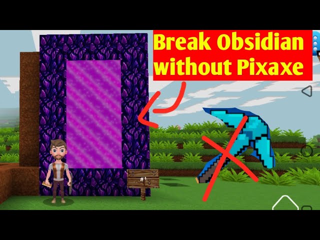 how to get obsidian in minecraft without a diamond pickaxe