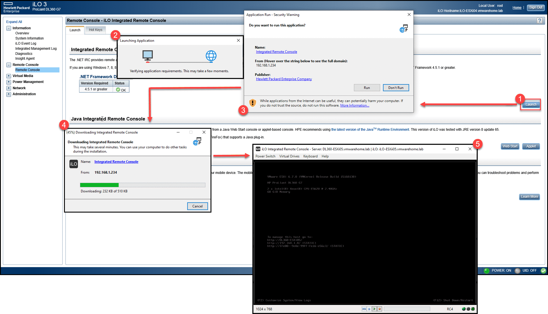 ilo integrated remote console