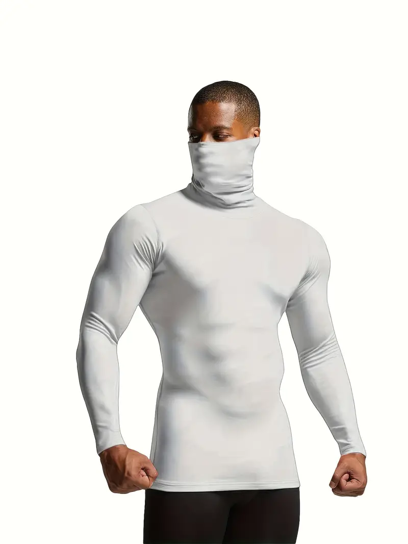 white turtleneck thermal