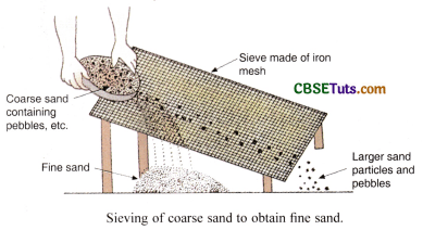 how do you separate a mixture of sand and pebbles