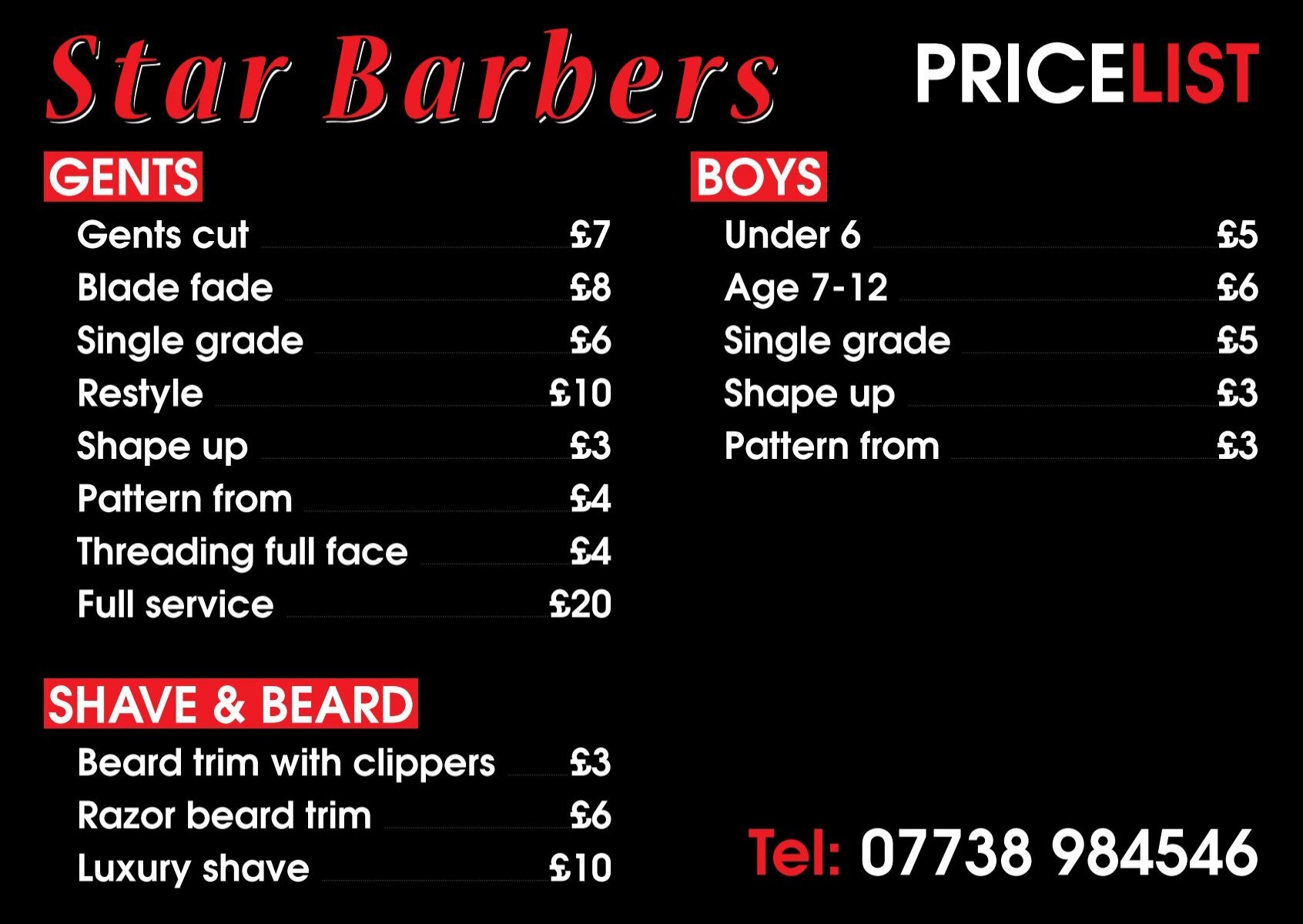 a star barber price