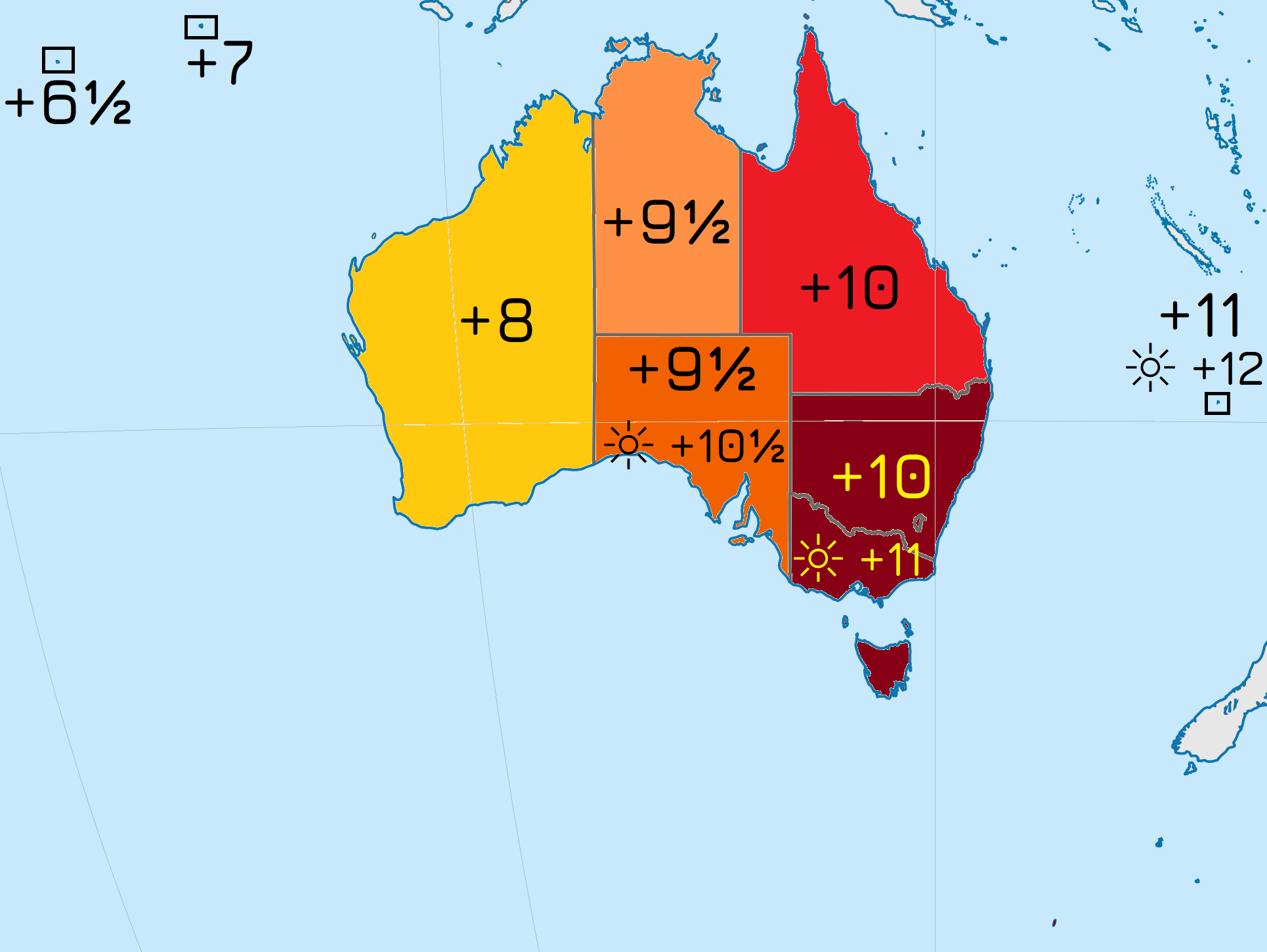 cst time zone australia