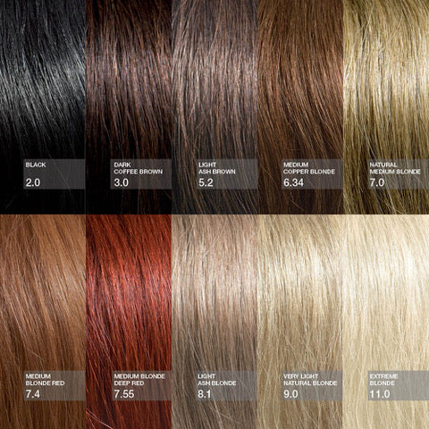 hair highlights color chart