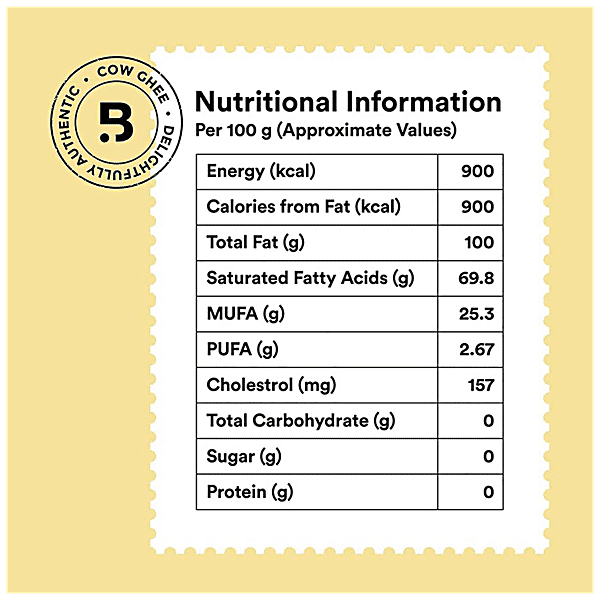 ghee calories 100g