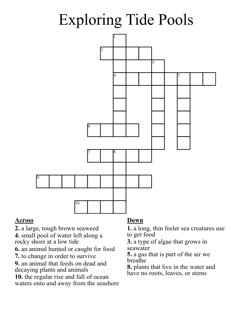 seaweed crossword puzzle