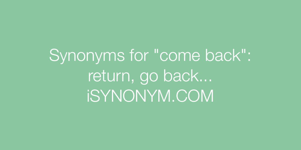 synonyms for comeback