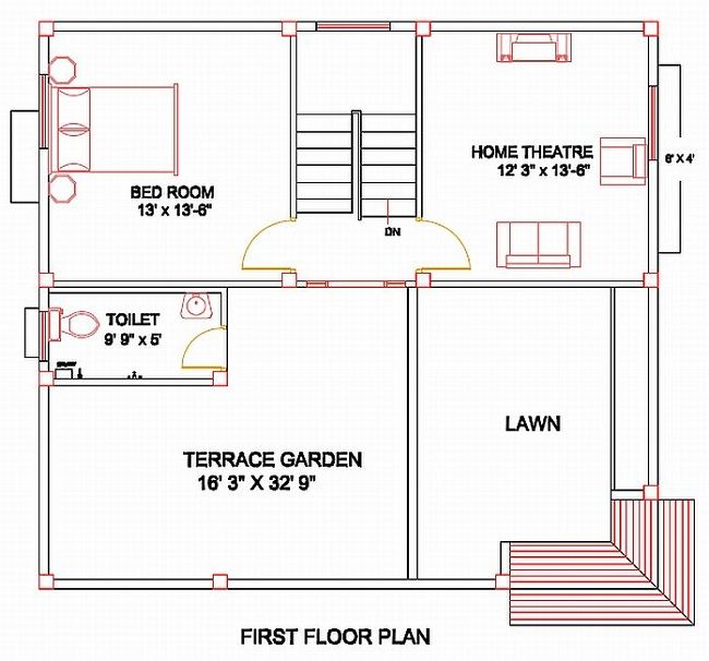 house column layout plan