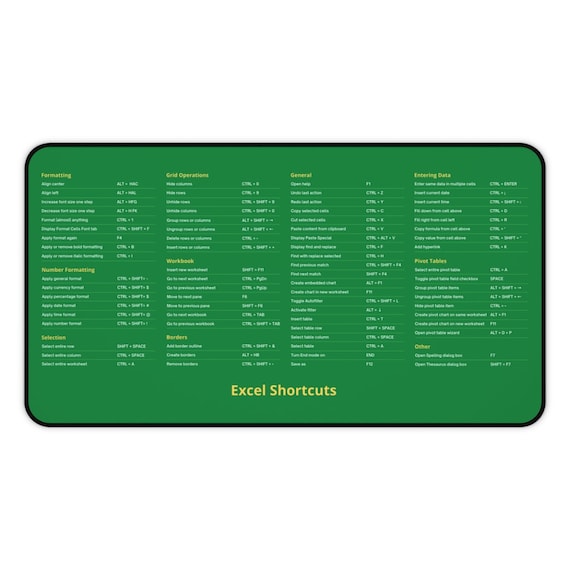 excel mouse pad