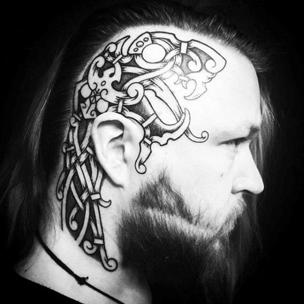 viking head tattoo designs