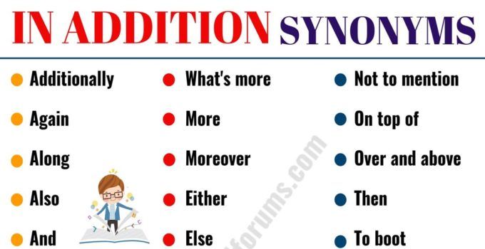 addition synonyms