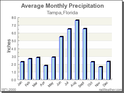 yearly weather in tampa florida