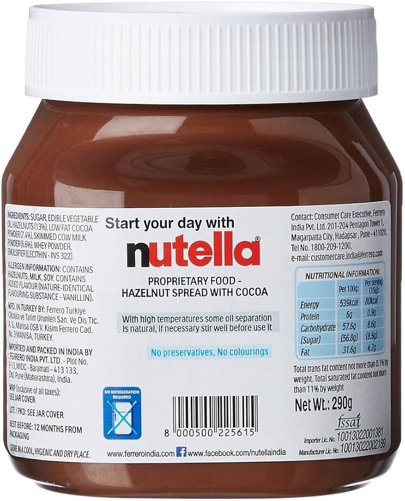 nutella 100g price