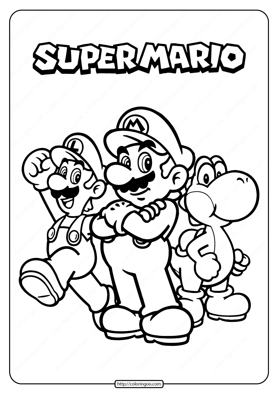 printable mario coloring pages