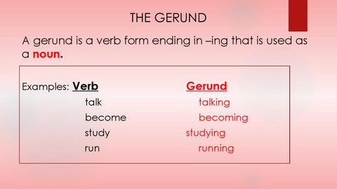 gerund ppt