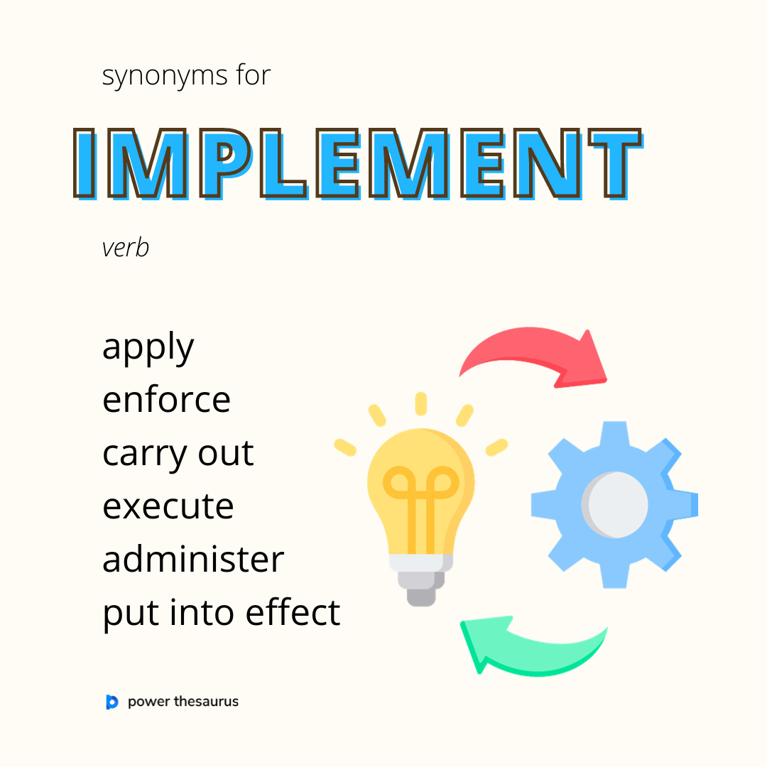 synonym to implement