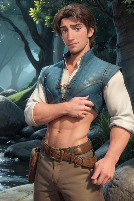 flynn rider shirtless