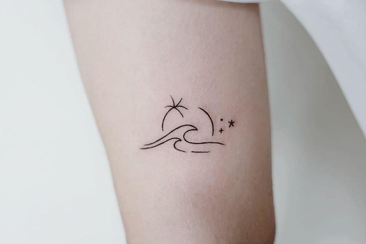 minimal wave tattoo