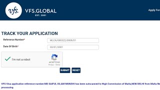 vfs visa tracking