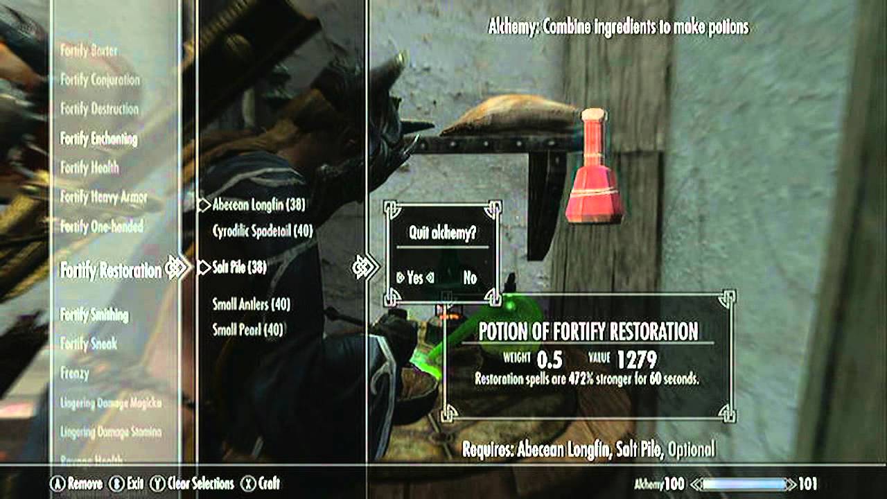 potion of fortify restoration