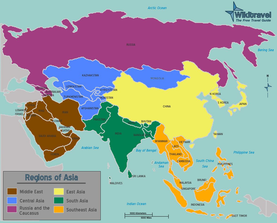 simple map asia