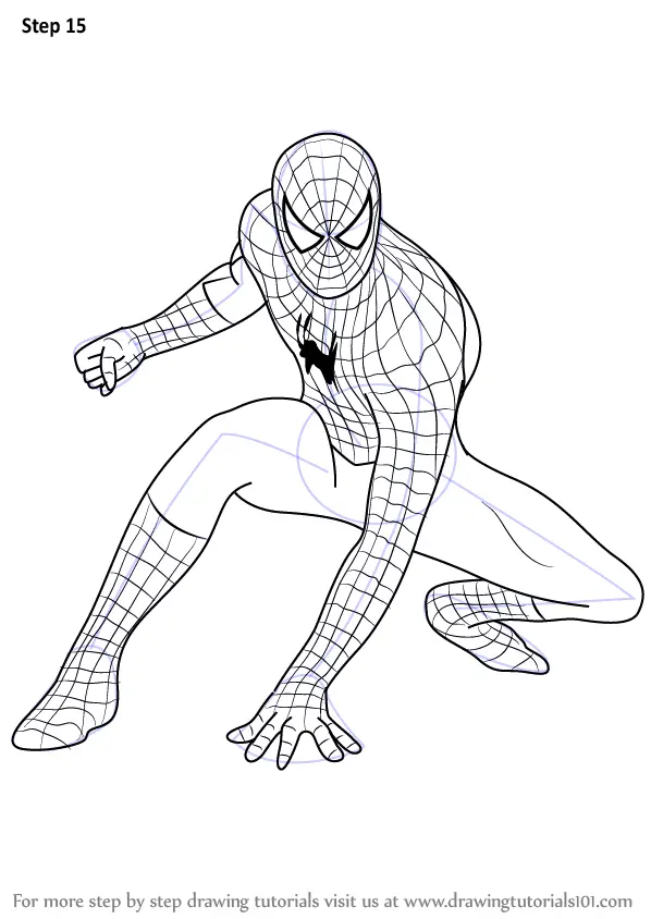 spiderman drawing pictures