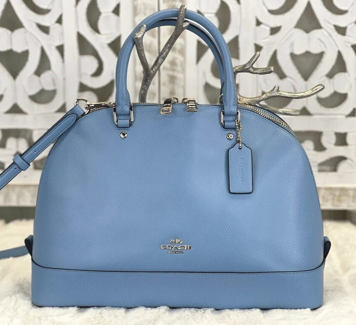 blue coach purse