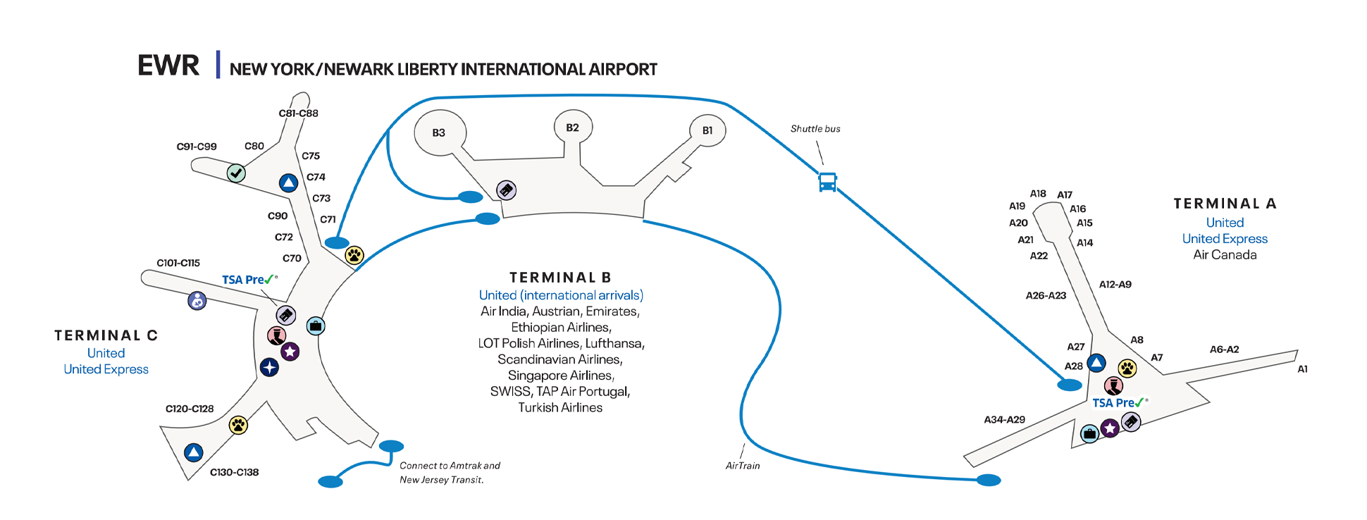 airport newark map