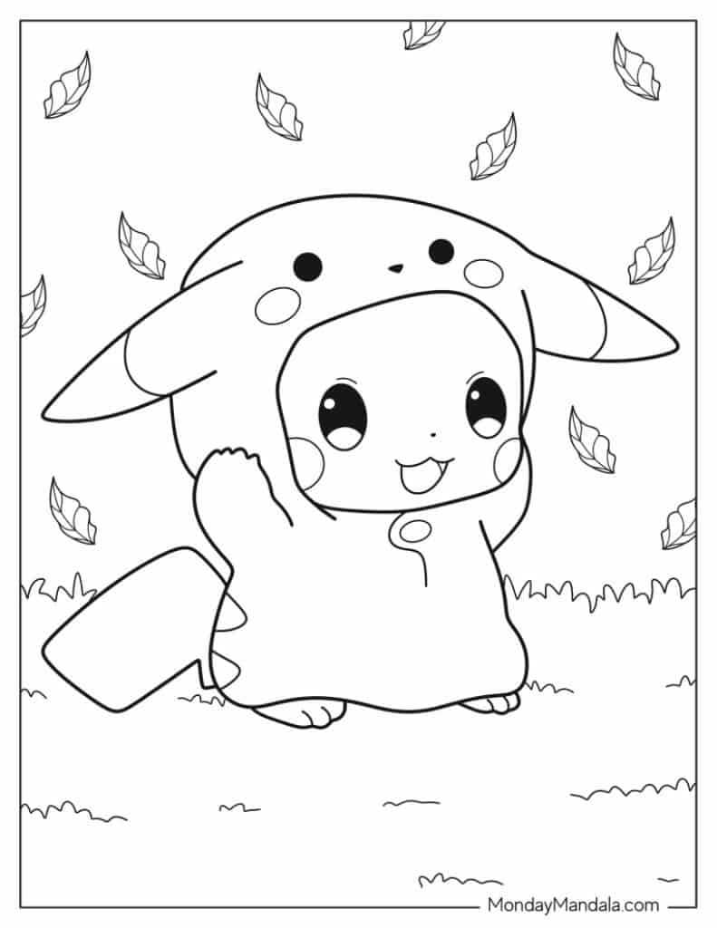 pikachu colouring page