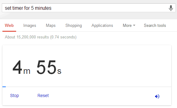 timer google