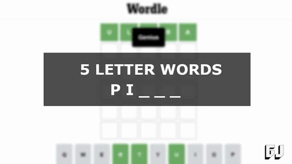 5 letter words starting with pi