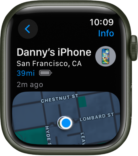 locate iphone with apple watch