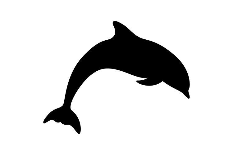 silhouette of a dolphin