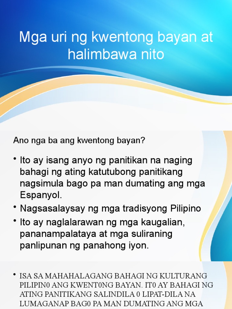 5 halimbawa ng kwentong bayan